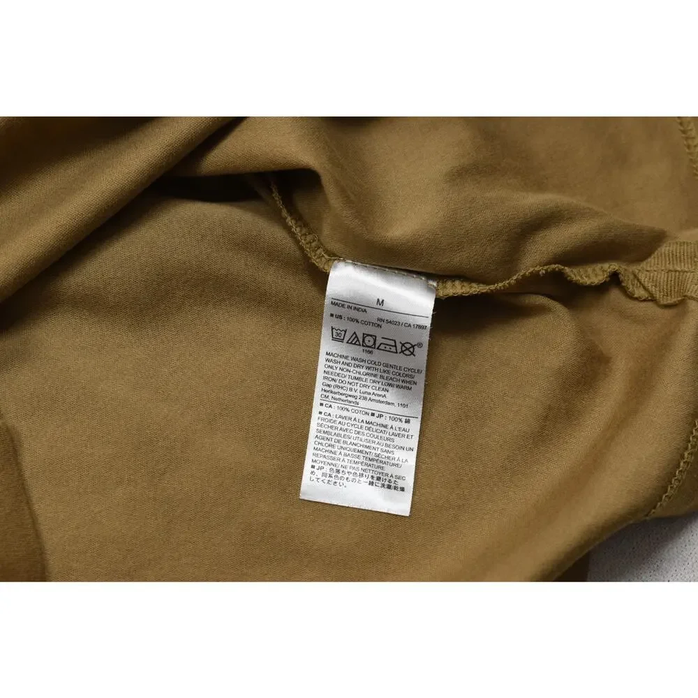 Banana Republic Luxe Touch Performance Polo Shirt Men's Size Medium M Gold Tan